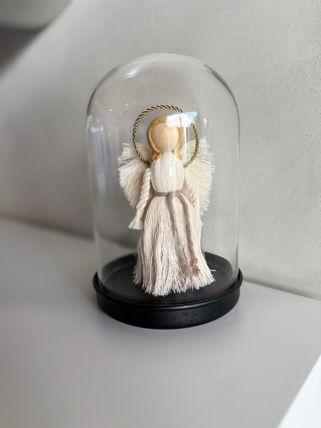 Large Guardian Angel in Glass Dome