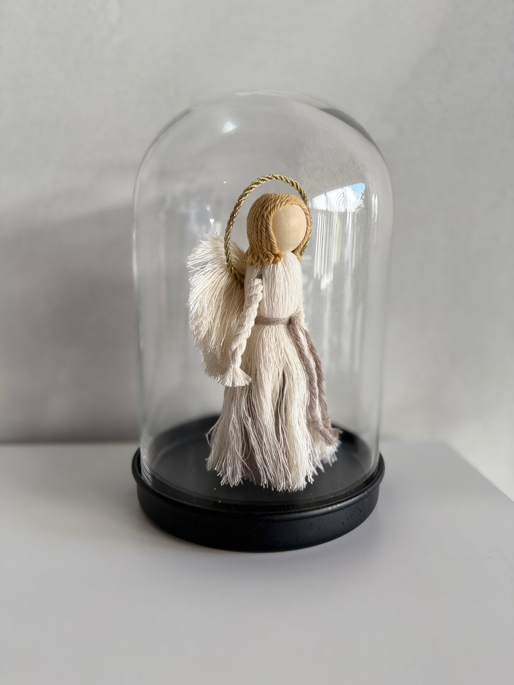 Large Guardian Angel in Glass Dome